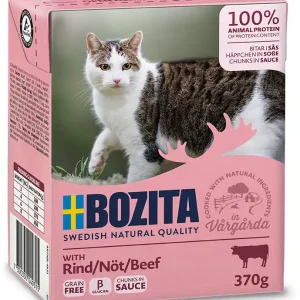 Sparpaket 24 x 370 g Bozita Häppchen in Soße mit Rind Katzen Nassfutter Mega-Angebot